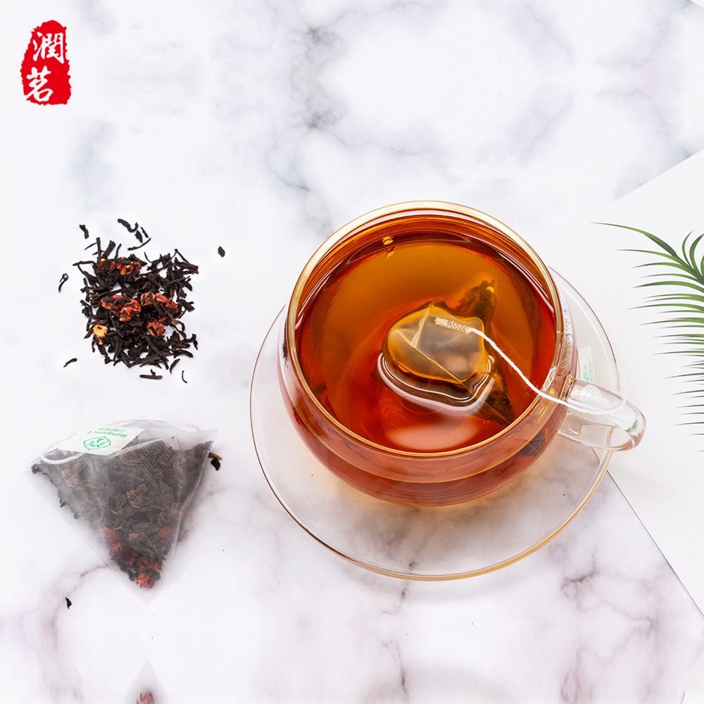 白桃乌龙三角茶包、酸梅汤、桂花乌龙与荔枝红茶混合装