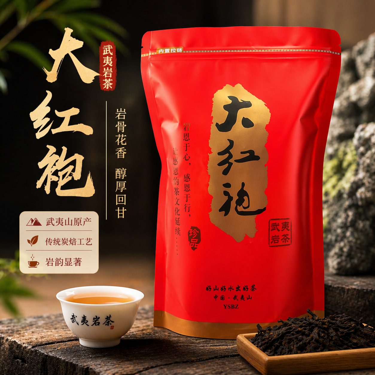 武夷山岩茶大红袍乌龙茶散装半斤/一斤装