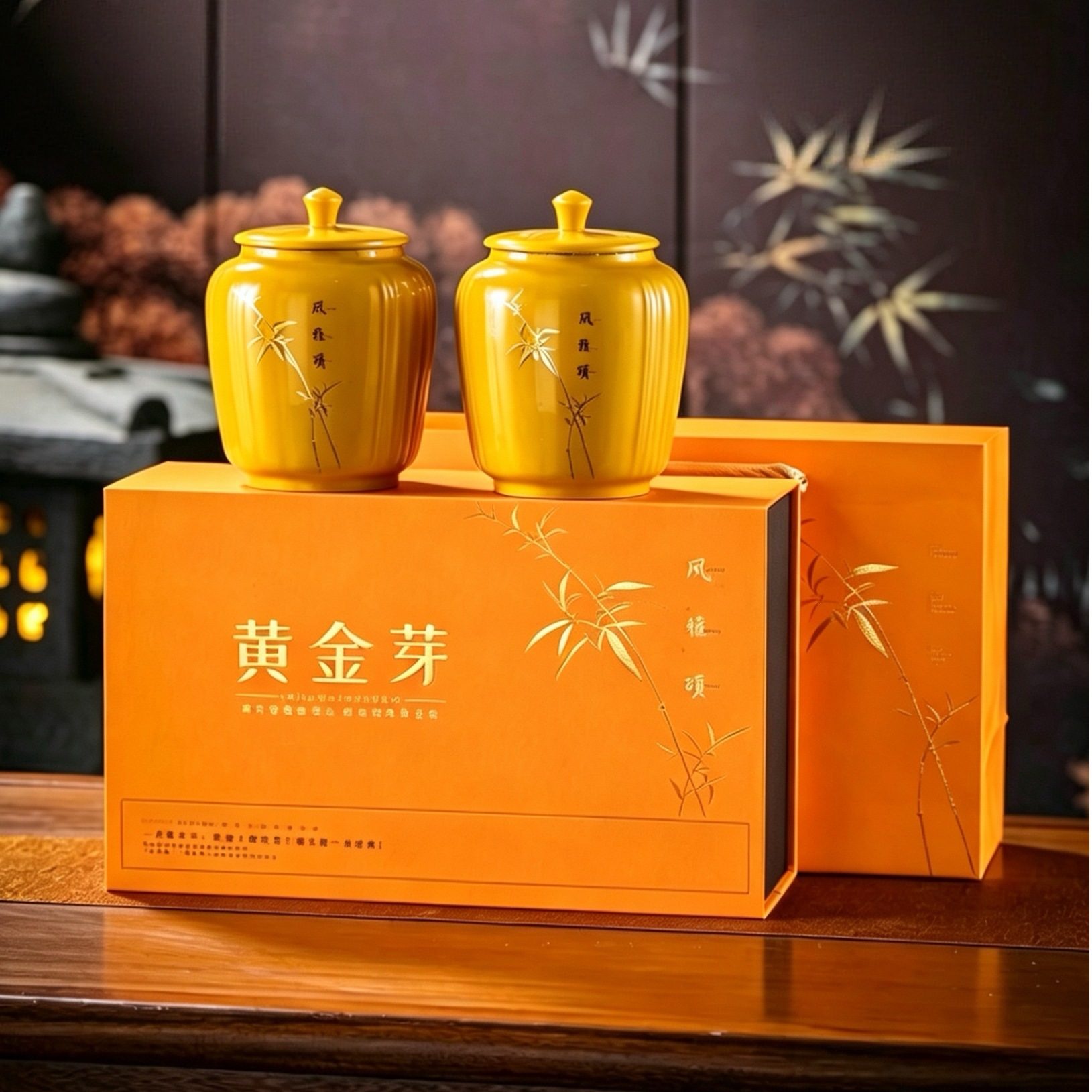 黄金芽绿茶 2026 明前特级安吉白茶 200g 陶瓷礼盒装