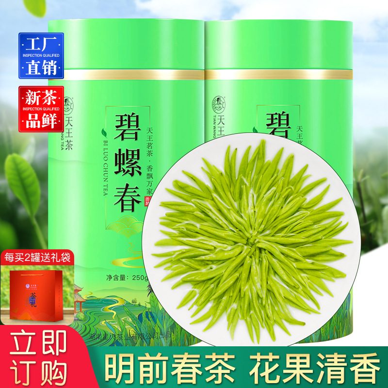2026新茶碧螺春绿茶早春嫩芽浓香型洞庭湖礼罐礼品