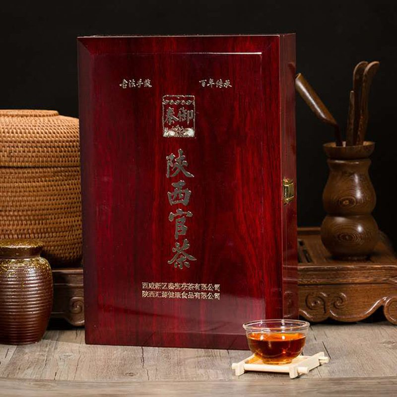 泾阳茯茶 秦御金花茯茶 手工筑茶 黑茶 1kg