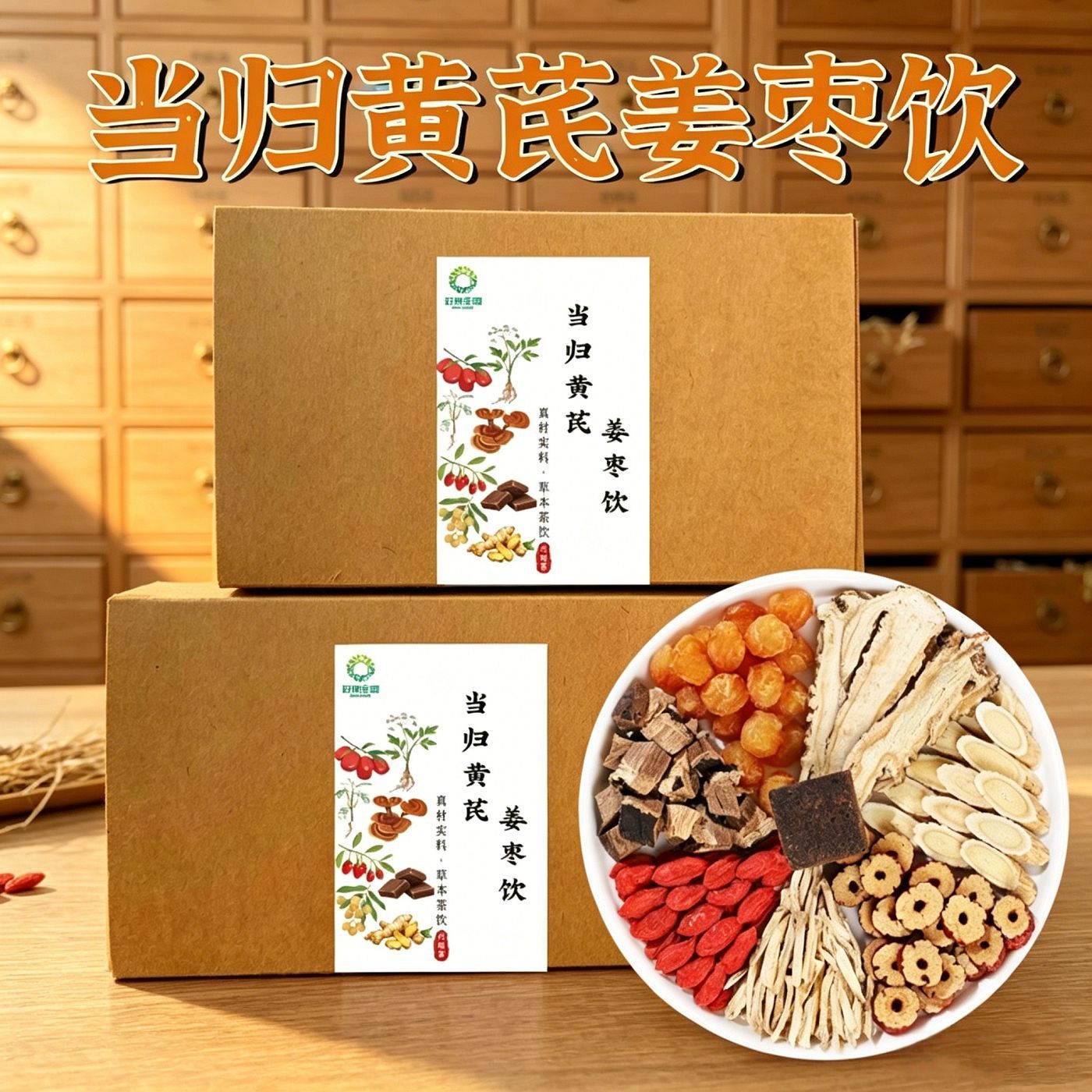 当归黄芪姜枣饮 灵芝黑糖红枣枸杞茶包 八宝女神茶 组合滋补养生茶饮